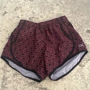 pink and black calvin klein athletic shorts!